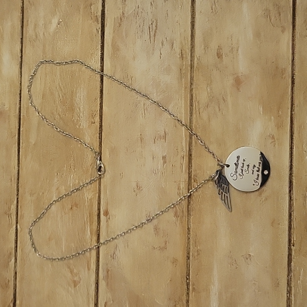 Necklace with a 20" chain.